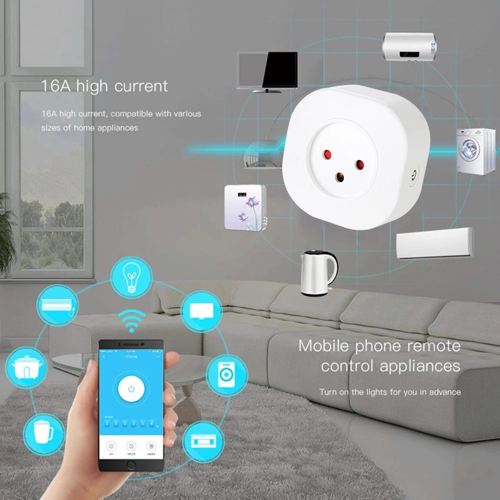 Смарт розетка ACCKIP с поддержкой Wi Fi 220 В|Умные розетки| |