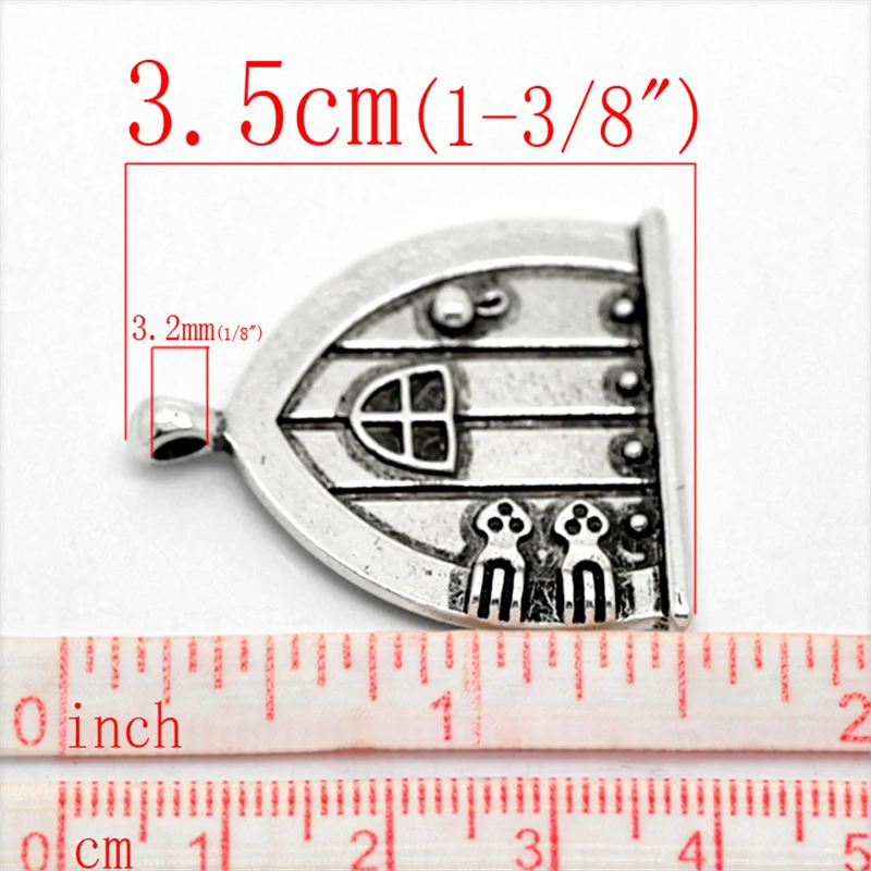 10 шт. Doreen Box сказочные пожелания двери Очаровательные Подвески 35x27 мм сплав