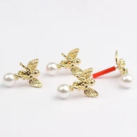zinc alloy angel pearl base earring connector 1622mm 6pcslot diy fashion earring accessories