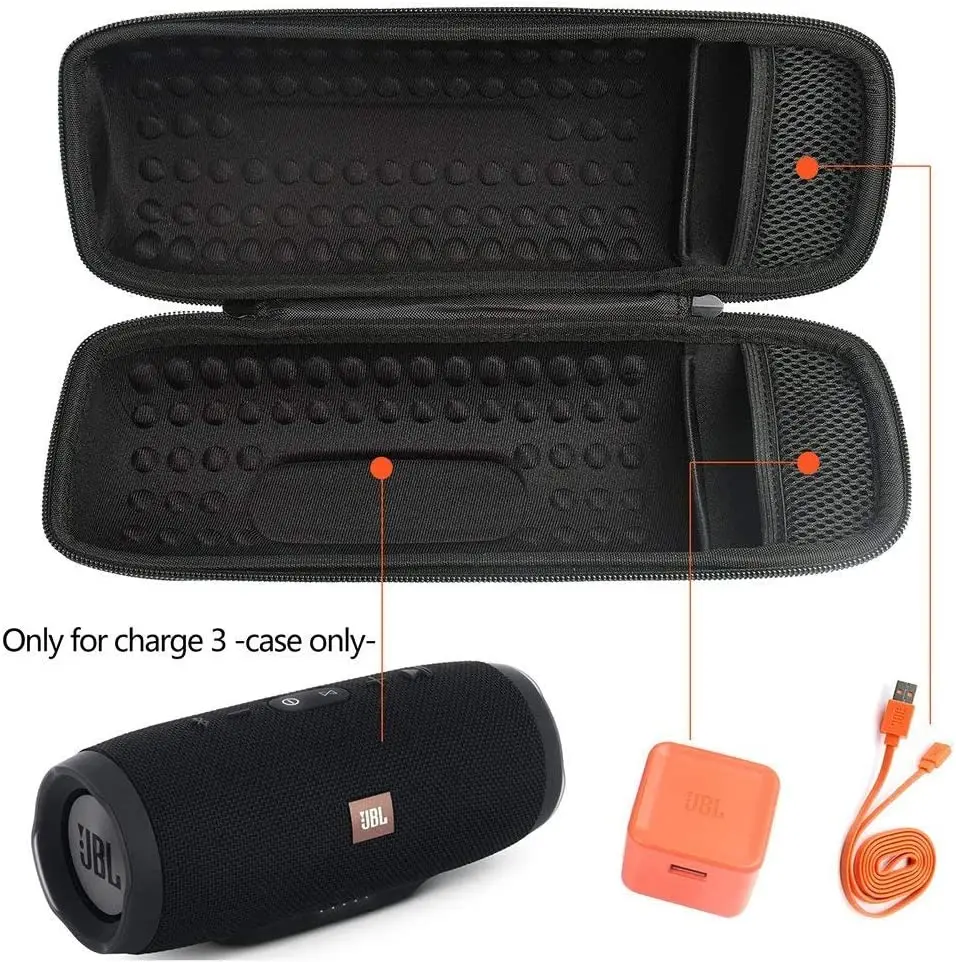 Жесткий чехол для путешествий совместимый с JBL Charge 3 CHARGE BLKAM водонепроницаемый