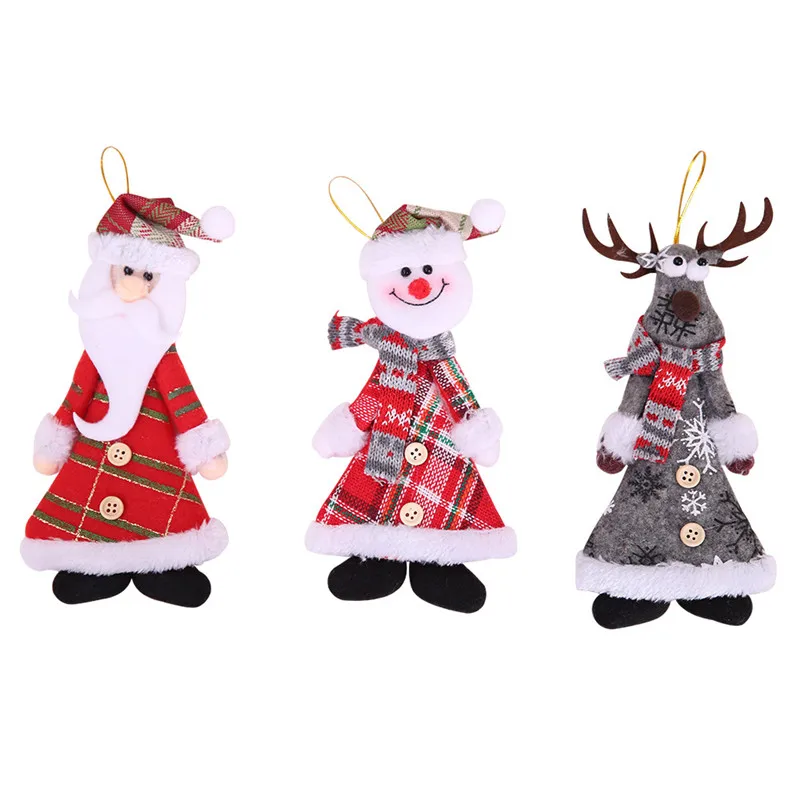 Christmas Tree Decorations for Home Santa Claus Snowman Christmas Ornaments Supplies Pendant Kids Xmas Christmas Gifts