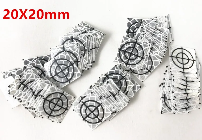 100PCS 20X20MM 100 шт. Отражатель Лист 20x20 30x30 40x40 50x50 60*60 Светоотражающая Целевая лента для геодезии всего станции белого цвета - Цвет: 100PCS 20X20MM