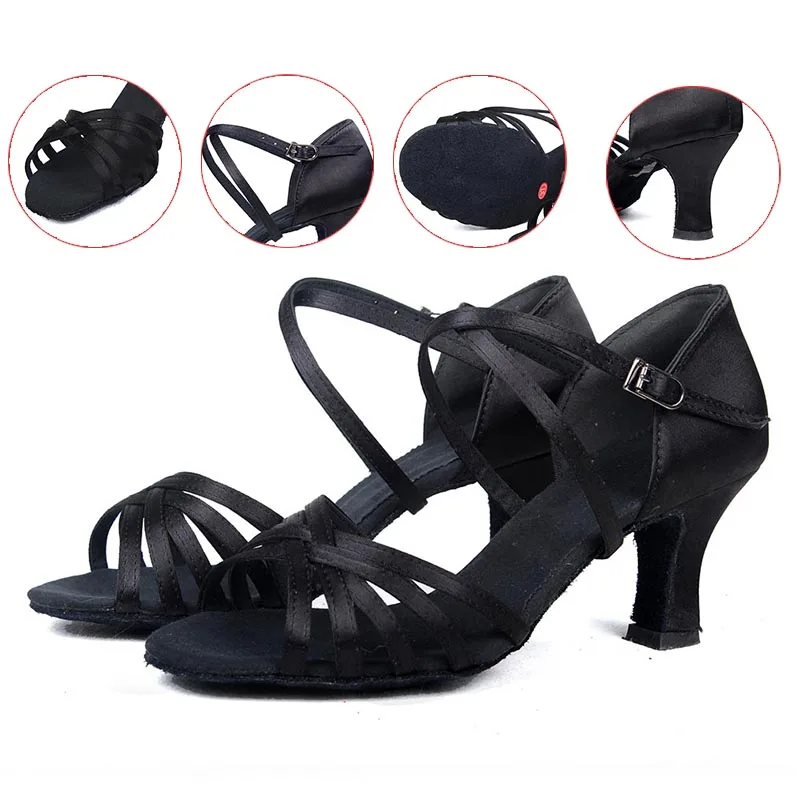 Туфли для танцев сальса профессиональные мягкая подошва из искусственной кожи и