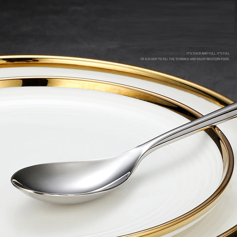 18/8 нержавеющая сталь серебристый цвет набор столовых приборов хорошее зеркало