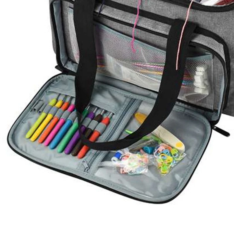 

Portable Outdoor Travel Bag Yarn Wool Storage Bags Knitting Needles Sewing Supplies Bag DIY Household Organizer