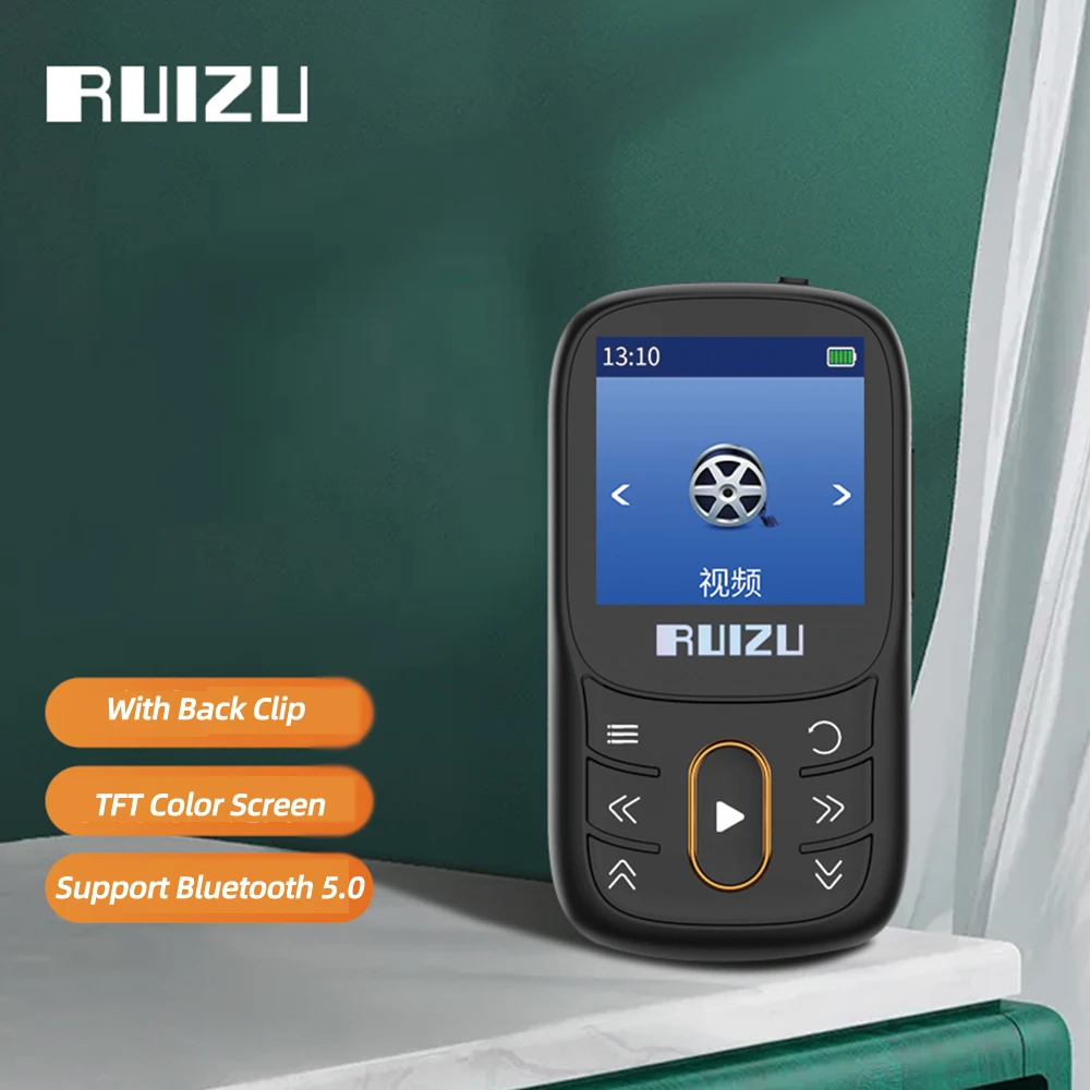 Mp3-плеер RUIZU X68 спортивный Bluetooth Hi-Fi музыкальный мини-плеер с зажимом поддержка