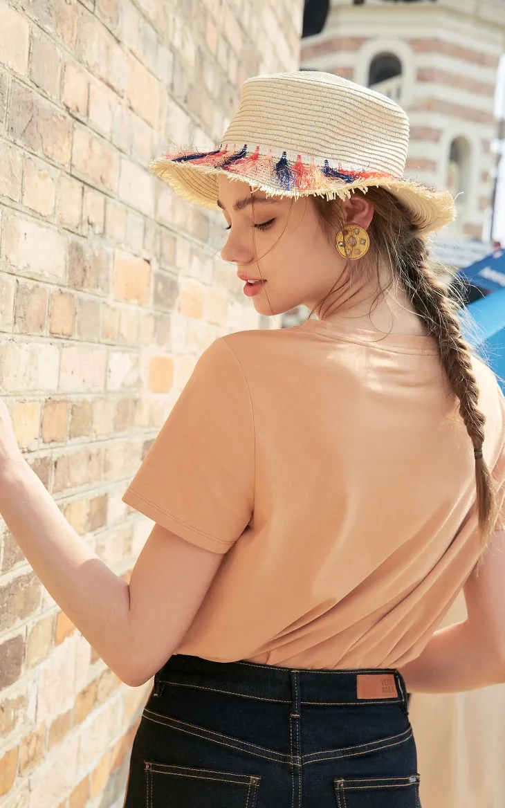 Vero Moda женская футболка с буквенным принтом и вырезом | 319201561
