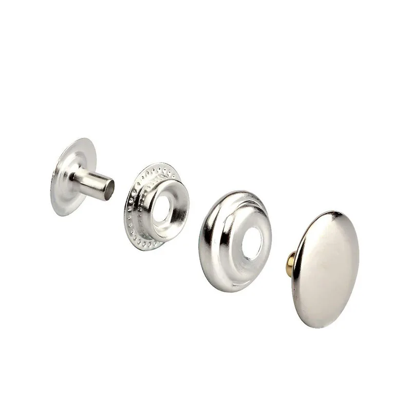 25 Set 15MM Stainless Steel Fastener Snap Press Stud Button DIY Leather Craft Silver For Clothing Handbags | Дом и сад