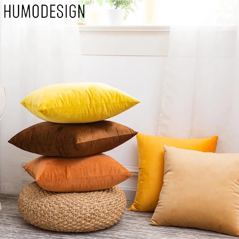 2 шт. простые квадратные бархатные наволочки из льняной ткани | Дом и сад