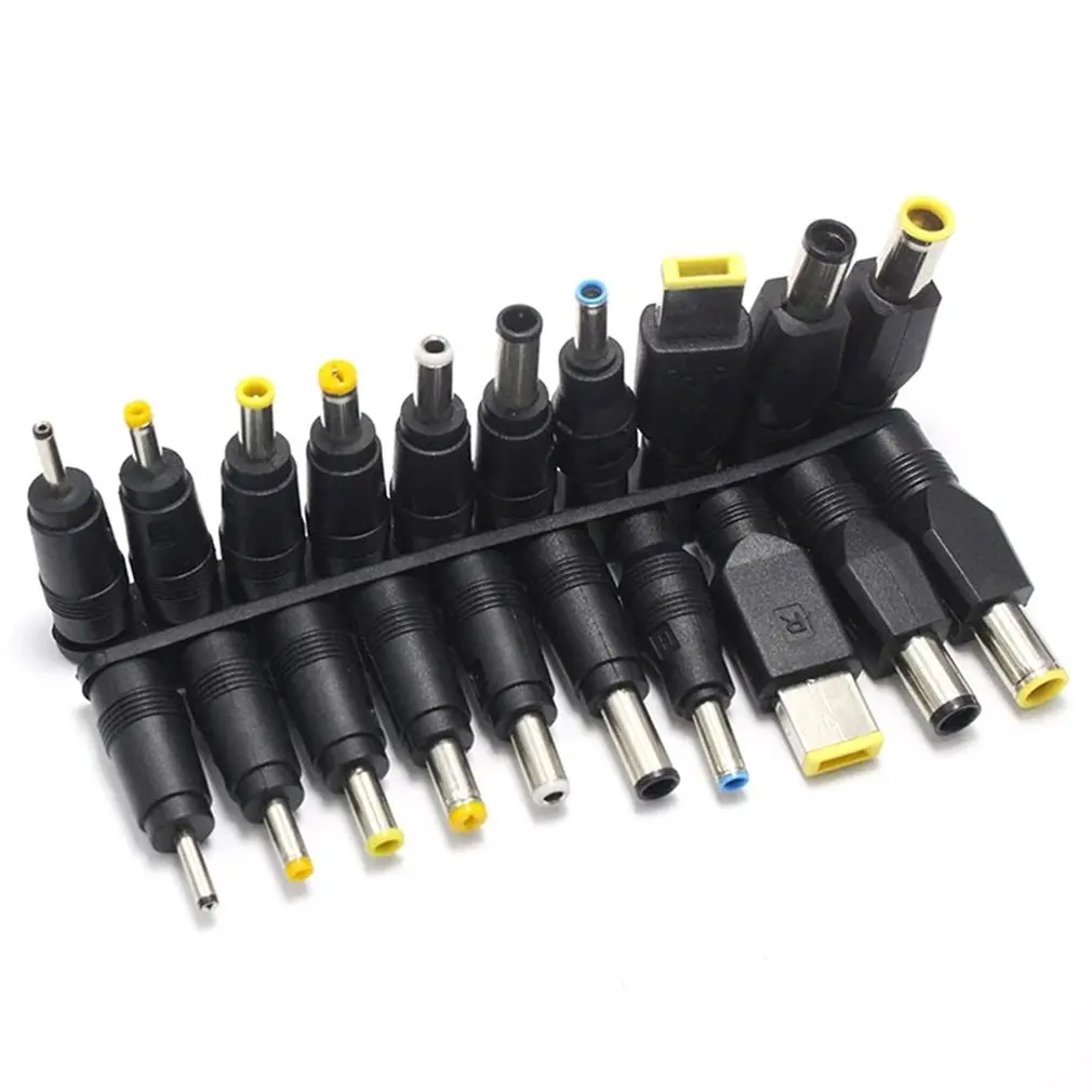 

10pcs/set Universal for Notebook Laptop DC Power Charger Supply Adapter Tips Connector Jack to Plug Charging