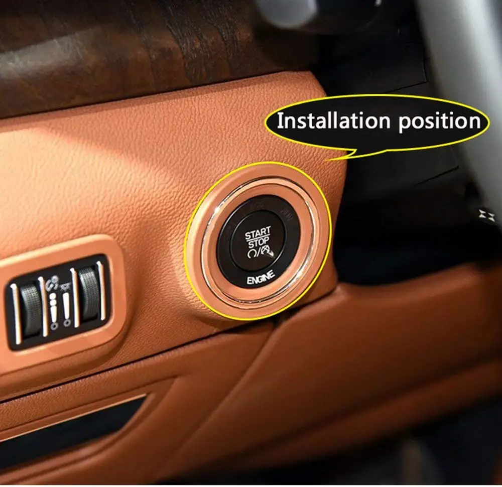 Стайлинг автомобиля ABS Матовый Серебряный старт двигателя украшение кольцо