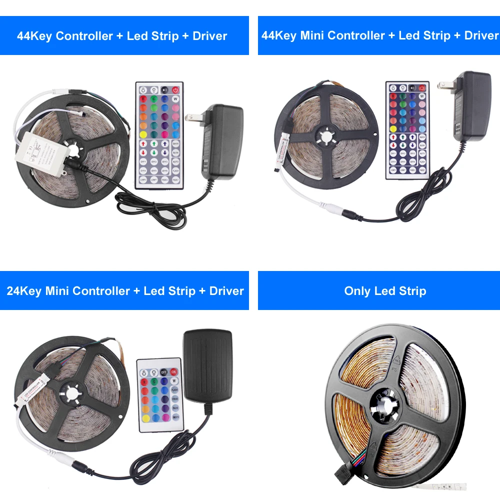 60 светодиодов/м 5 м Водонепроницаемая Rgb Светодиодная лента 5050 2835 3528 SMD 12 В Диодная Лента светодиодная Rgb лента Bande Tiars светодиодные полосы 12 в набор переменный ток