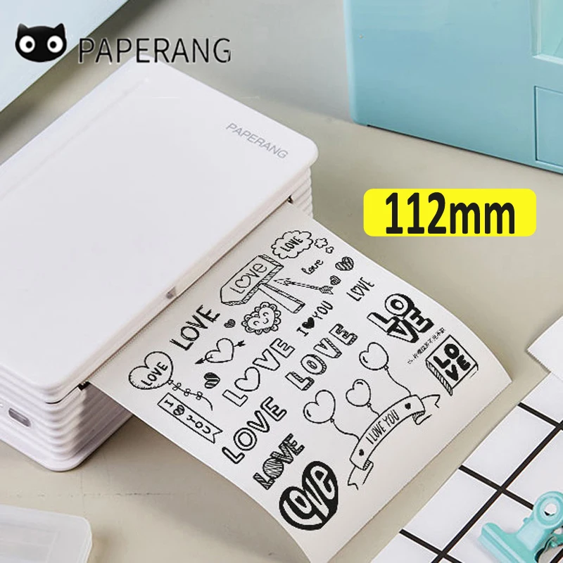 Мини Карманный фотопринтер Paperang 112 мм портативный термопринтер Bluetooth для
