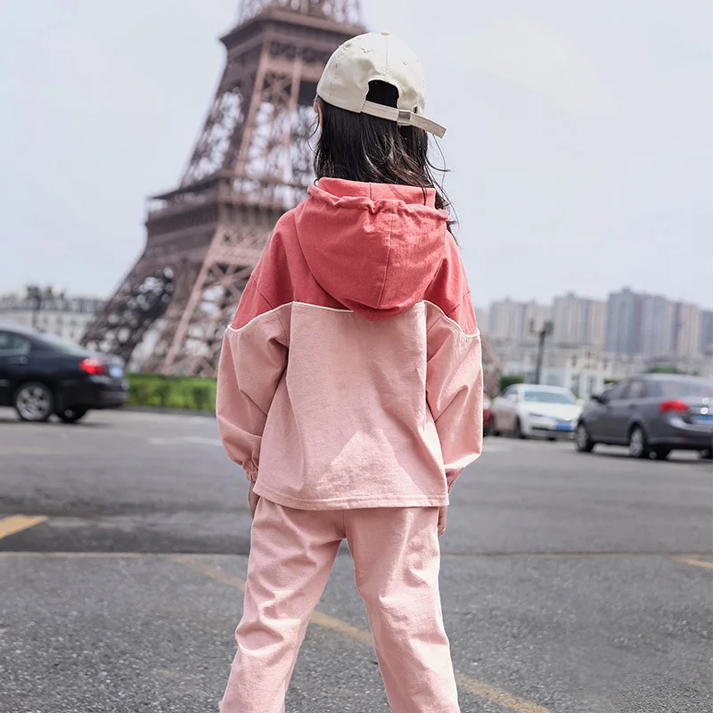 Комплект спортивной одежды для девочек золотой бархатный костюм толстовка +