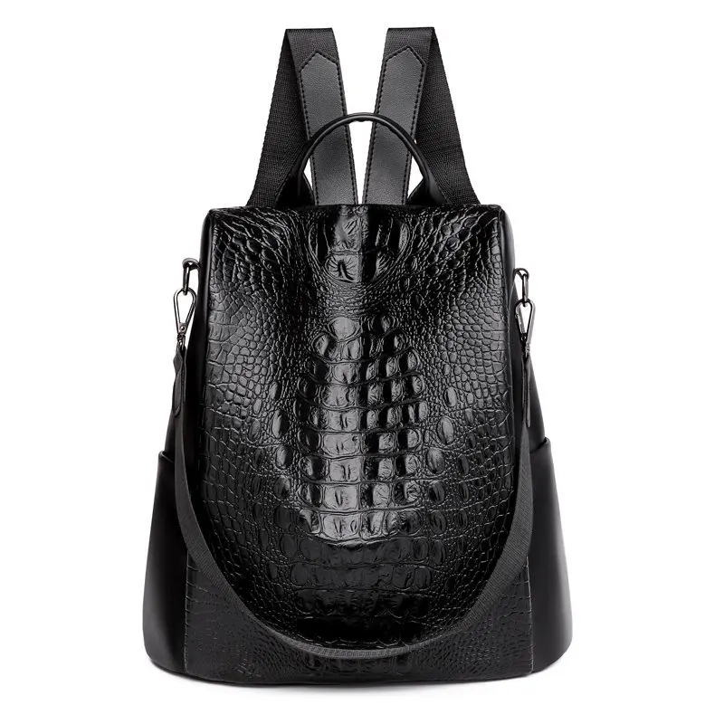 

Anti-theft Backpack Women 2020 Fashion Alligator PU Leather Casual Travel Backpack Big Capacity High Quality Ladies Bag Pack New