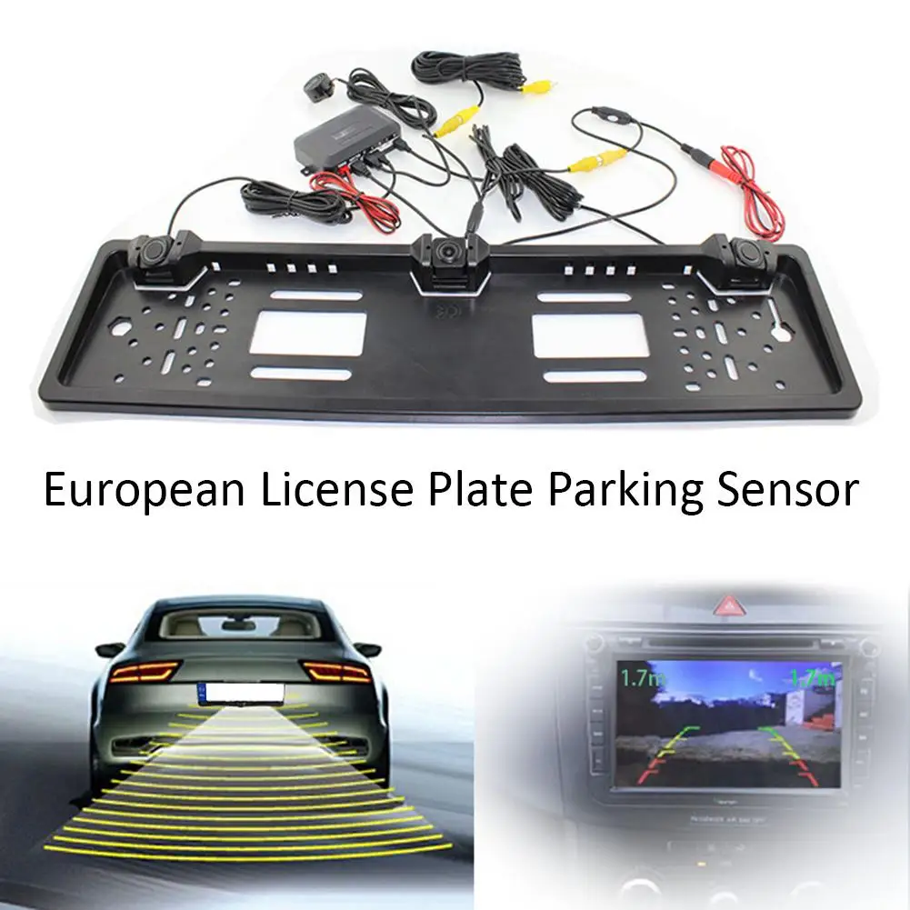 Автомобильный датчик парковки заднего хода Европейский номерной знак радар с