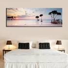 Плакат на холсте с природными морскими пляжами летающими птицами, салонные художественные принты, настенная живопись для гостиной, домашний декор