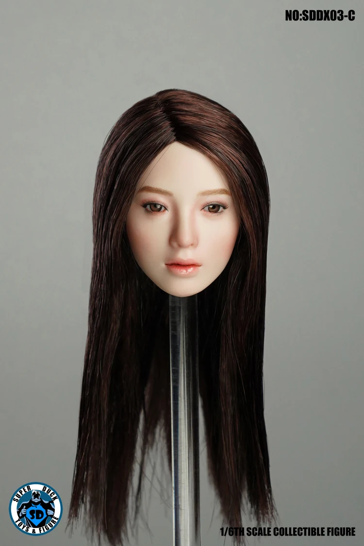 

1/6 SDDX03 A/B/C/D Female Movable Eyes Pale Head Sculpt Fit 12" Ph Body Action Figure