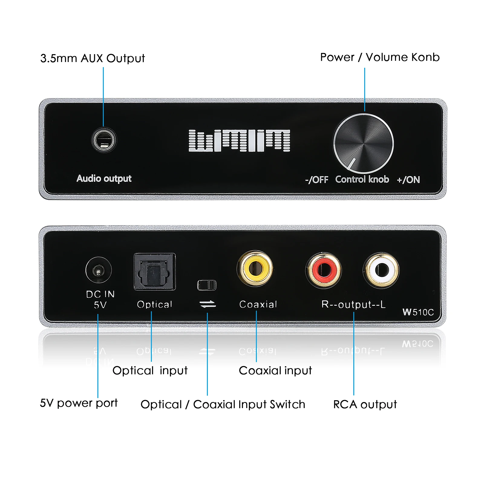 Nobsound Mini S/PDIF TOSLINK цифро-аналоговый преобразователь коаксиальный/оптический