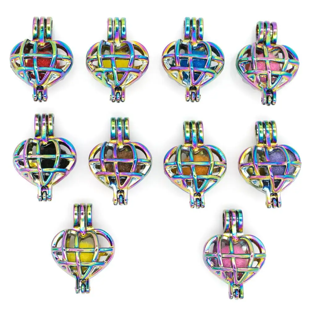 5 шт. цветная клетчатая жемчужная подвеска в форме клеток диффузор эфирного масла