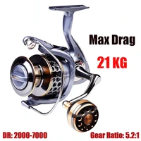 2021 high quality max drag 21kg fishing reel spinning 5 21 ratio high speed spinning reel casting reel carp for saltwater