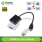 PzzPss 1080P HDMI-совместимый с VGA адаптер USB кабель для Xbox PS4 ПК ноутбука ТВ приставки к проектору дисплея