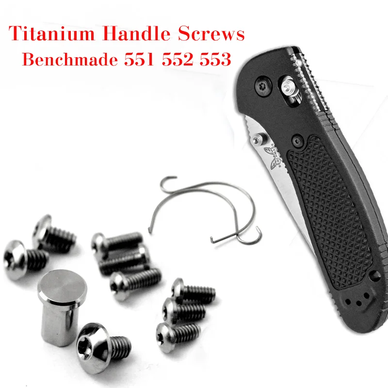 

Full Set Titanium Alloy Knife Handle Screws for Benchmade Griptilian 551 552 553 Custom Made EDC Pocket Folding DIY Nail Parts