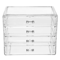 large size makeup organizers box transparent acrylic cosmetics storage case four drawer type cosmetics storage box for home use