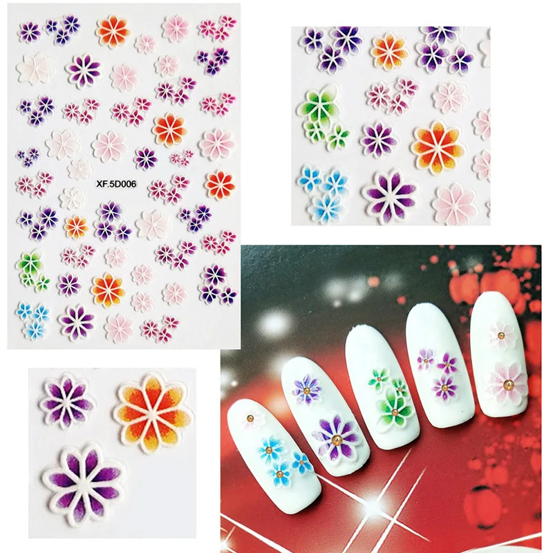 

10 шт./партия, 3D наклейки для ногтей