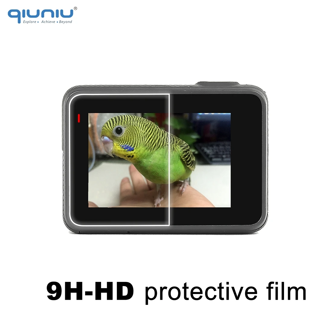 QIUNIU ультратонкая Защитная пленка для HD ЖК экрана + объектива GoPro Hero 5/6/7 черная Go Pro 7