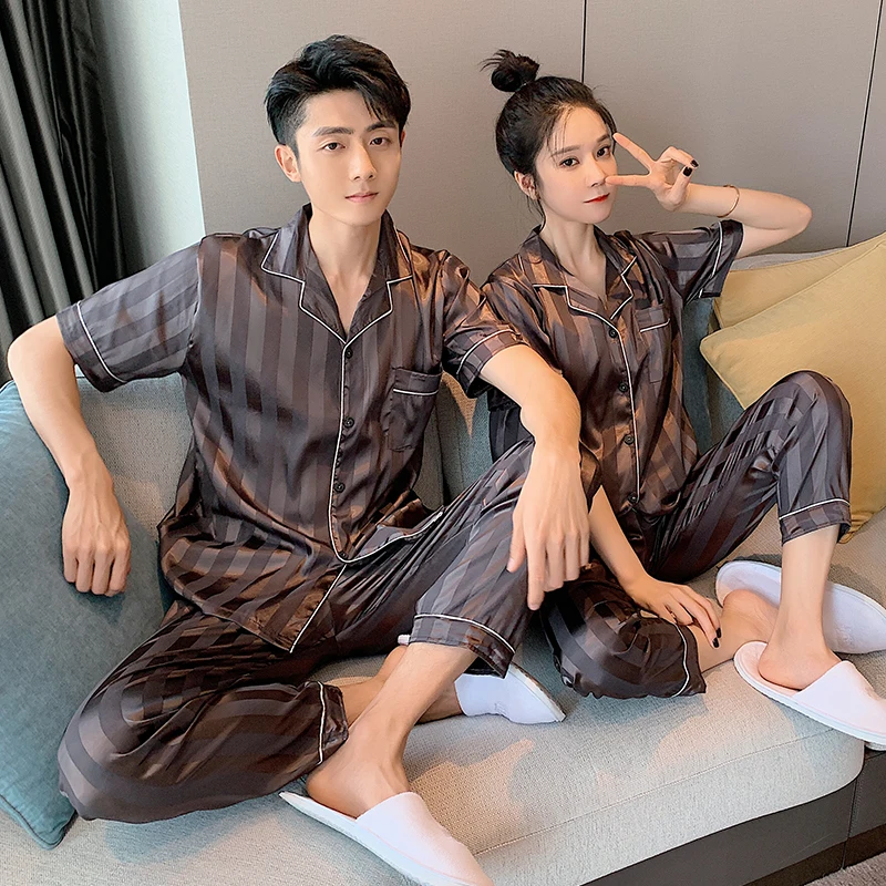 Ночная рубашка размера плюс для мужчин и женщин сексуальная пижама летняя Пижама