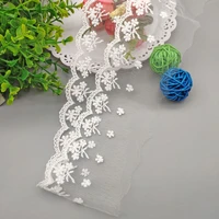 mesh bottom cloth cotton thread embroidery lace diy childrens clothing sleeve decoration small floral embroidery lace