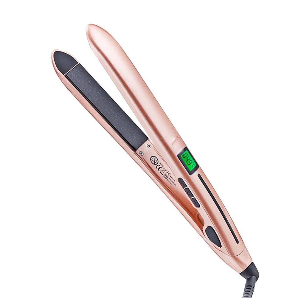 

Hair Straightener Curler LCD Display Temperature Flat Iron PTC Fast Heating Dual Voltage Profession Salon Straightening Irons