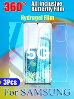 3 in 1 coverage note 20 butterfly screen protector for samsung s20 fe s21 ultra front back hydrogel film galaxy note10 plus s10e
