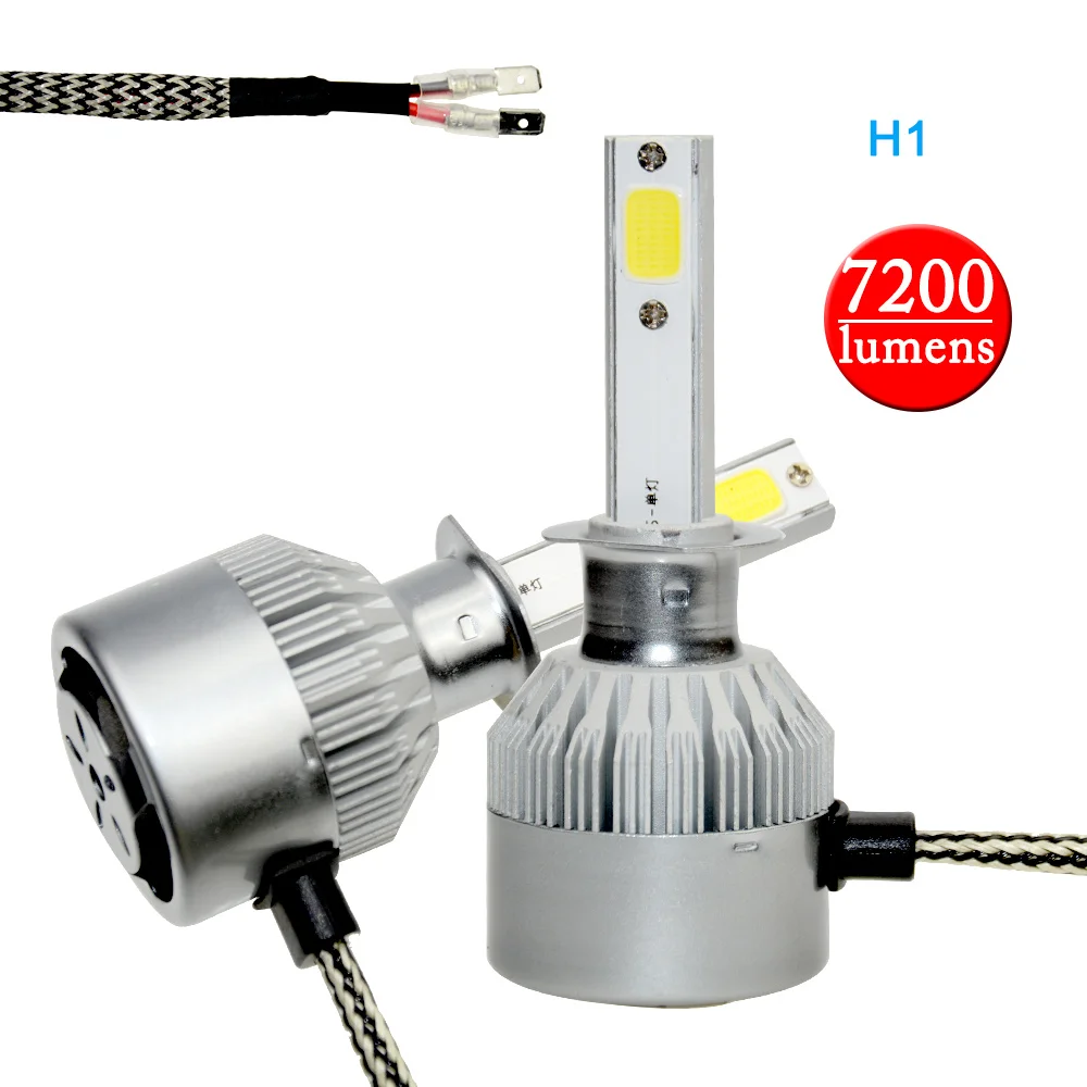 Автомобильный светодиодный головной светильник OkeyTech 2 шт. V6 H1 H4 9005 9006 9007 H7 дальний