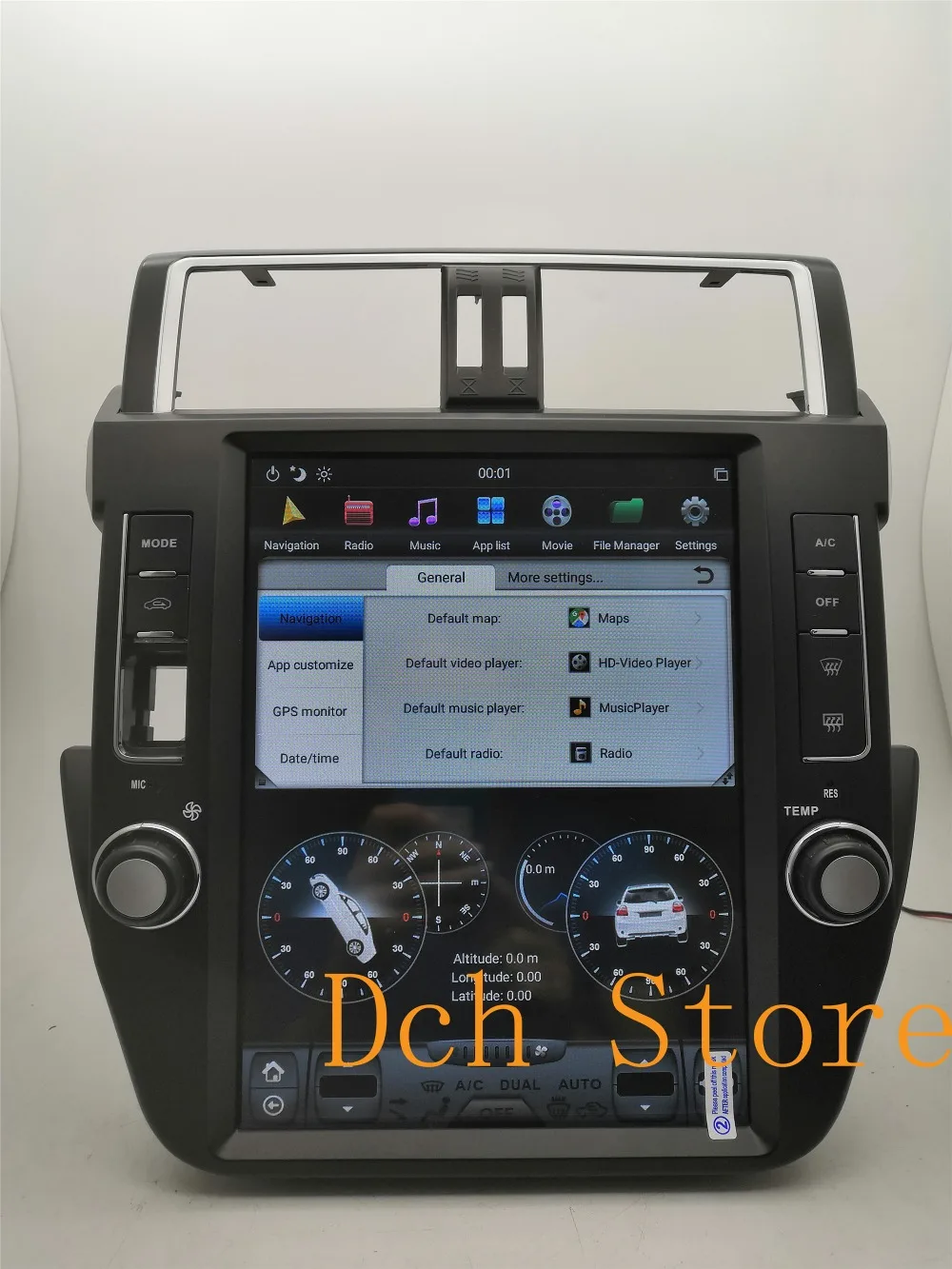 12,1 ''радио tesla стиль Android 8,1 автомобильный DVD gps навигатор для Toyota Land Cruiser Prado PX6 CARPLAY