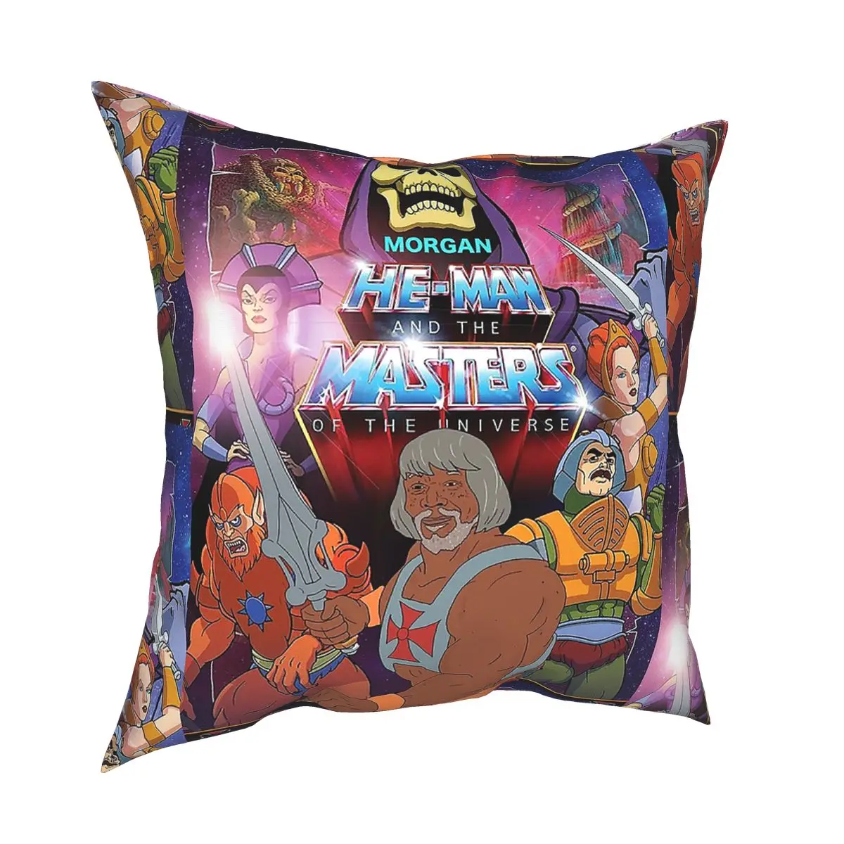 

Morgan He-Man Square Pillow Case Decorative Pillow He Man Masters Of Universe Skeletor 80s Cartoon Customized Cushion Covers
