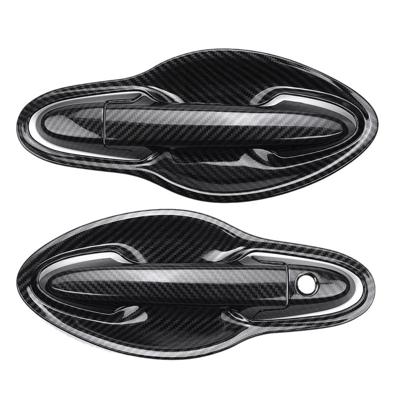Автомобильная ручка для передней двери из углеродного волокна + наклейка задней