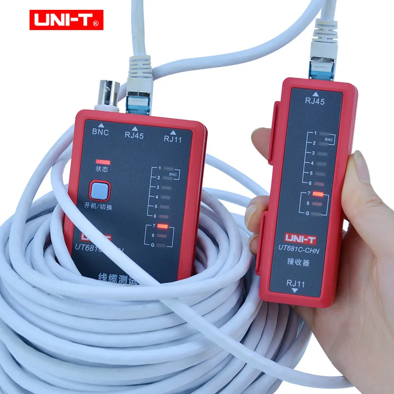 UNI T ручной кабельный тестер для локальных сетей/телефона/BNC/HDMI проводящие защита