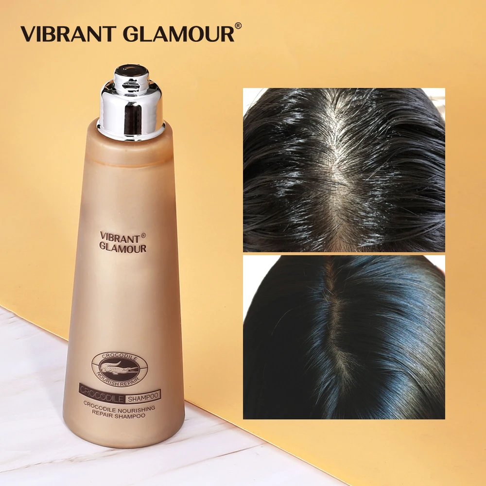 

VIBRANT GLAMOUR CROCODILE NOURISHING REPAIR SHAMPOO Hydrating Essence Repair Damaged Split Hair Prevents Dry Scalp Care 200ml