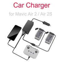4 in1 car charger for mavic air 2 air 2s drone battery remote control vehicle charger portable intelligent battery charging hub