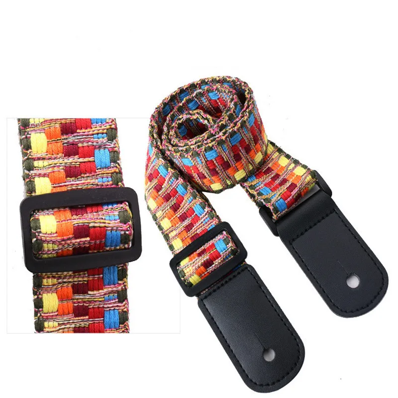 Гитарный ремешок для укулеле в национальном стиле цветные регулируемые ремешки