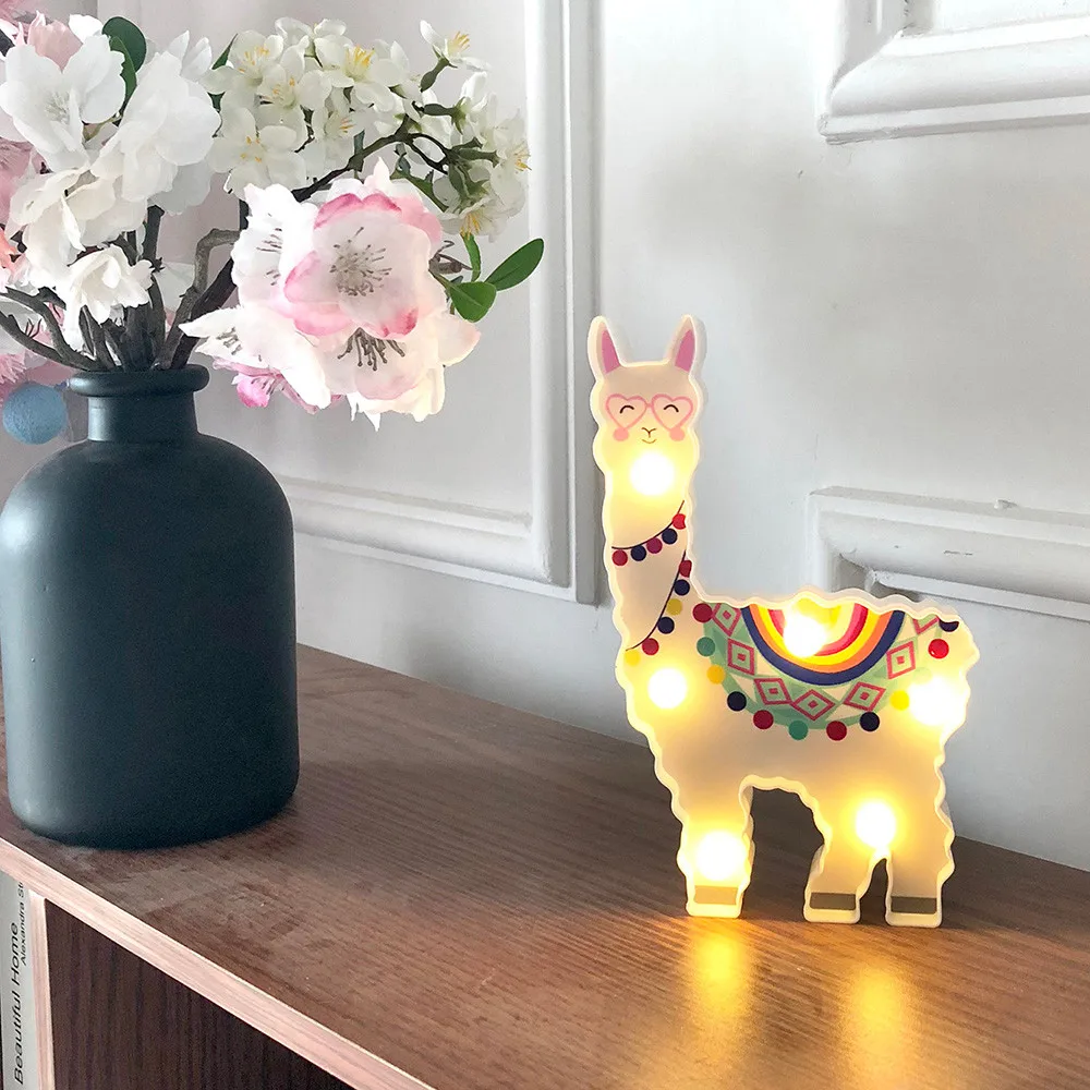 3d Led Настольная лампа Альпака ночной Светильник Abs+ Смола многофункциональный дизайн детская спальня лампа настенная декоративная лампа