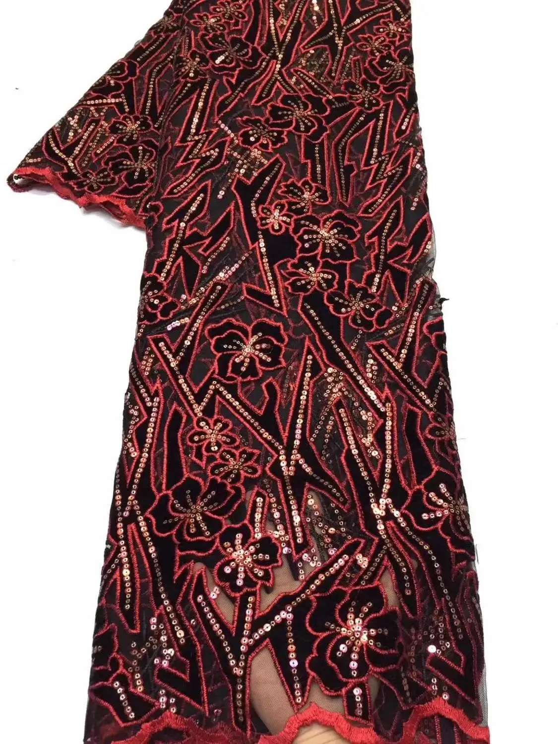 Высококачественное нигерийское кружево Африканский бархат тюль фатин кружевная