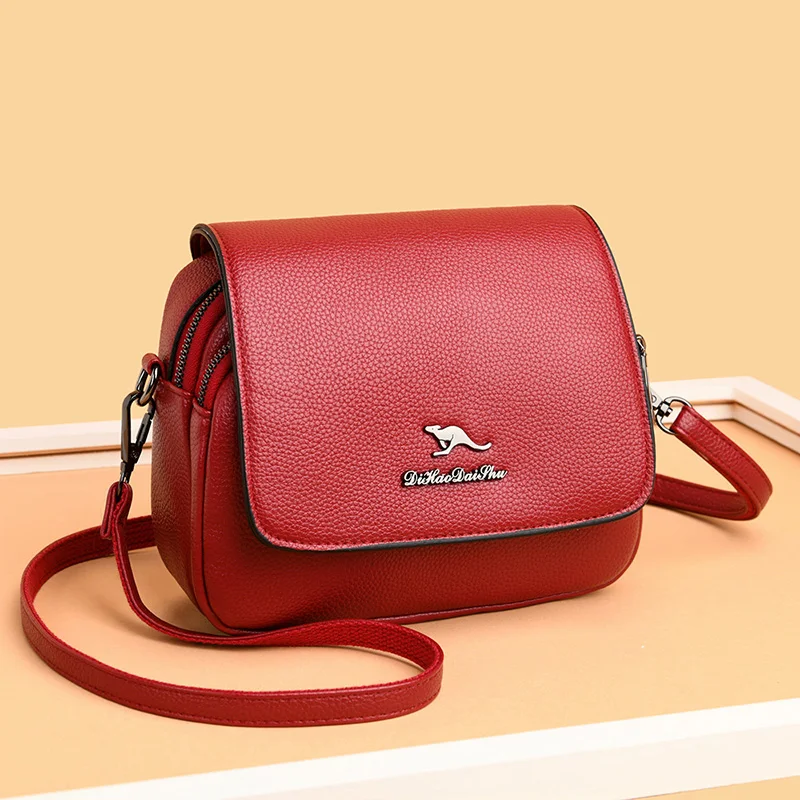 

Women's Luxury Crossbody Bags Small Flap Shoulder Bag Quality Pu Leather Handbags 2021 New Solid Color Ladys Messenger Bag Sac