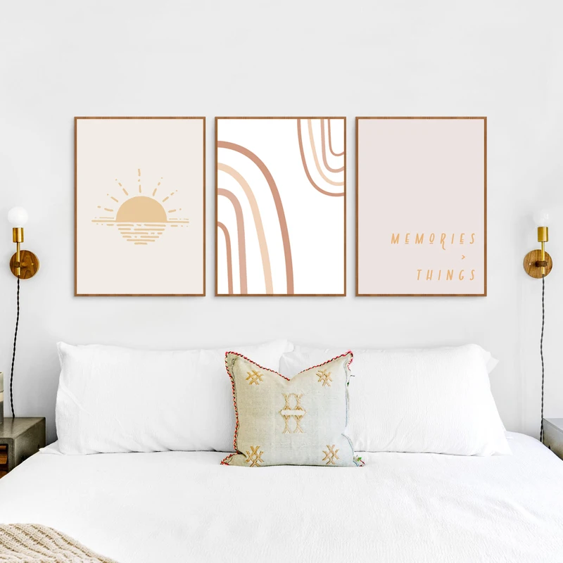 Настенные картины в стиле бохо с изображением пляжа и галереи привлекательная