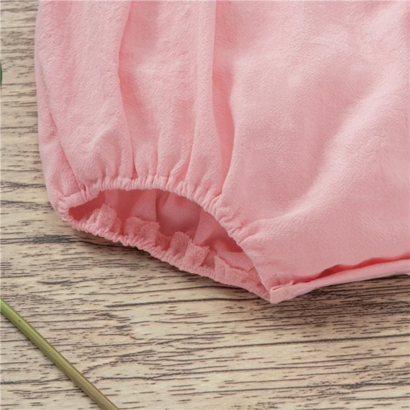 

Baby Boys Girls Triangle Romper Summer Infant Unisex Newborn Button Sleeveless Solid Cotton One-pieces Jumpsuit