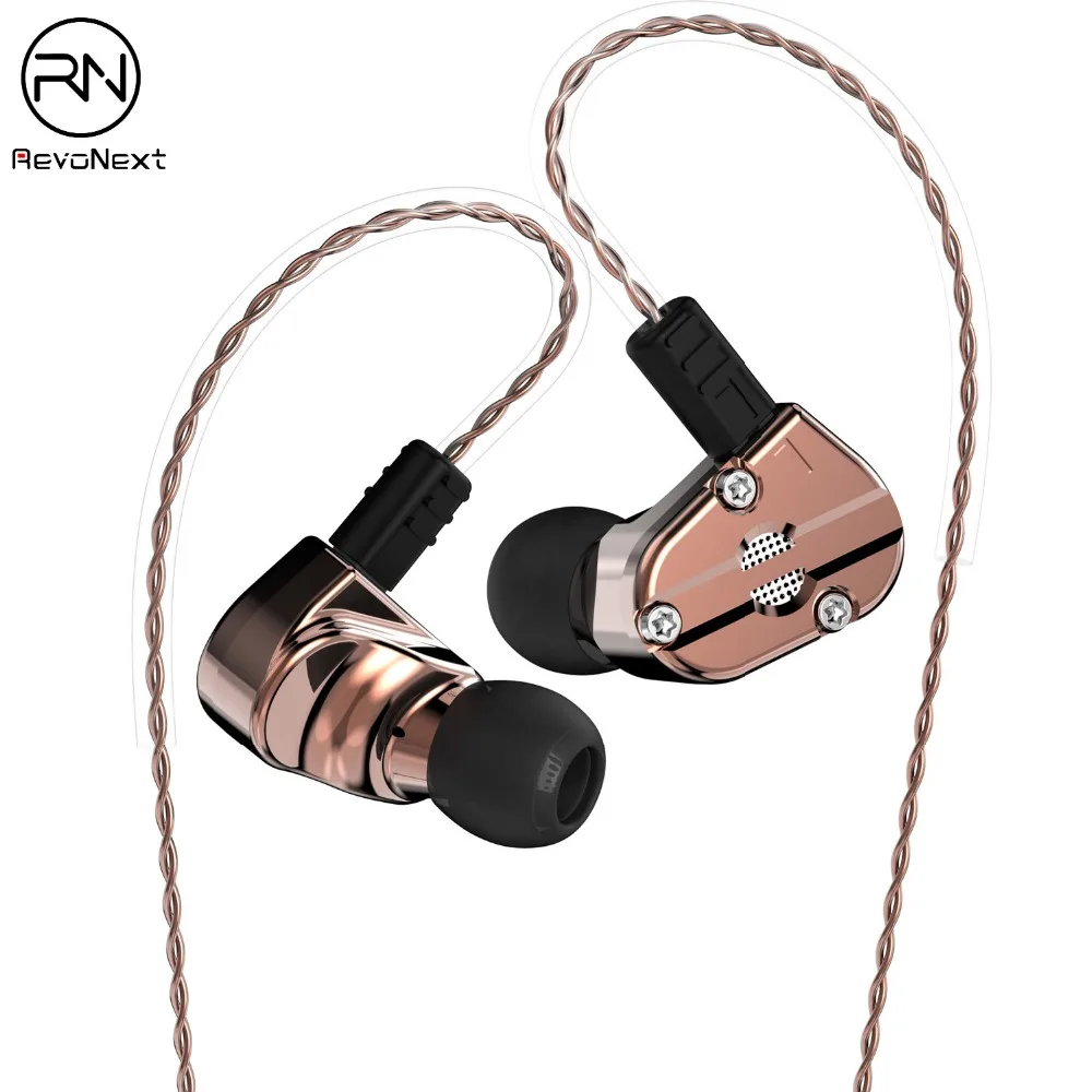 Гибридные наушники Revonext QT5 1DD + 1BA Hi Fi DJ монитор спортивные для бега гарнитура