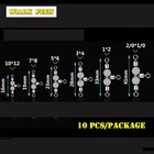 Walk Fish, 10 шт., 1 #2 #4 #6 #8 #10 #, светящаяся перекрестная леска Соединительный Вертлюг для рыбалки, 3-ходовой соединитель для лески, вращающийся Вертлюг