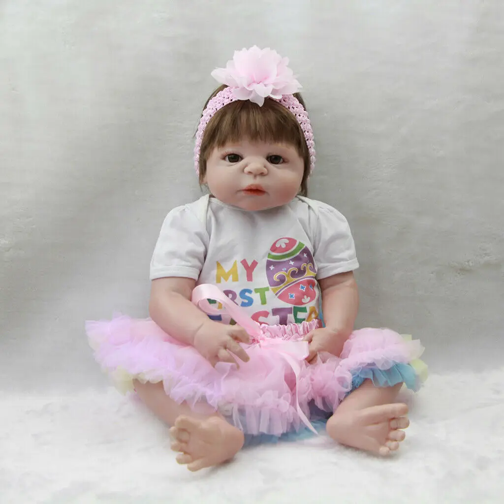 

Handmade "My First Easter" Romper Skirt Suit For 22''-23" Baby Doll Reborn American Girl Doll Clothes Baby Born Doll Accessories